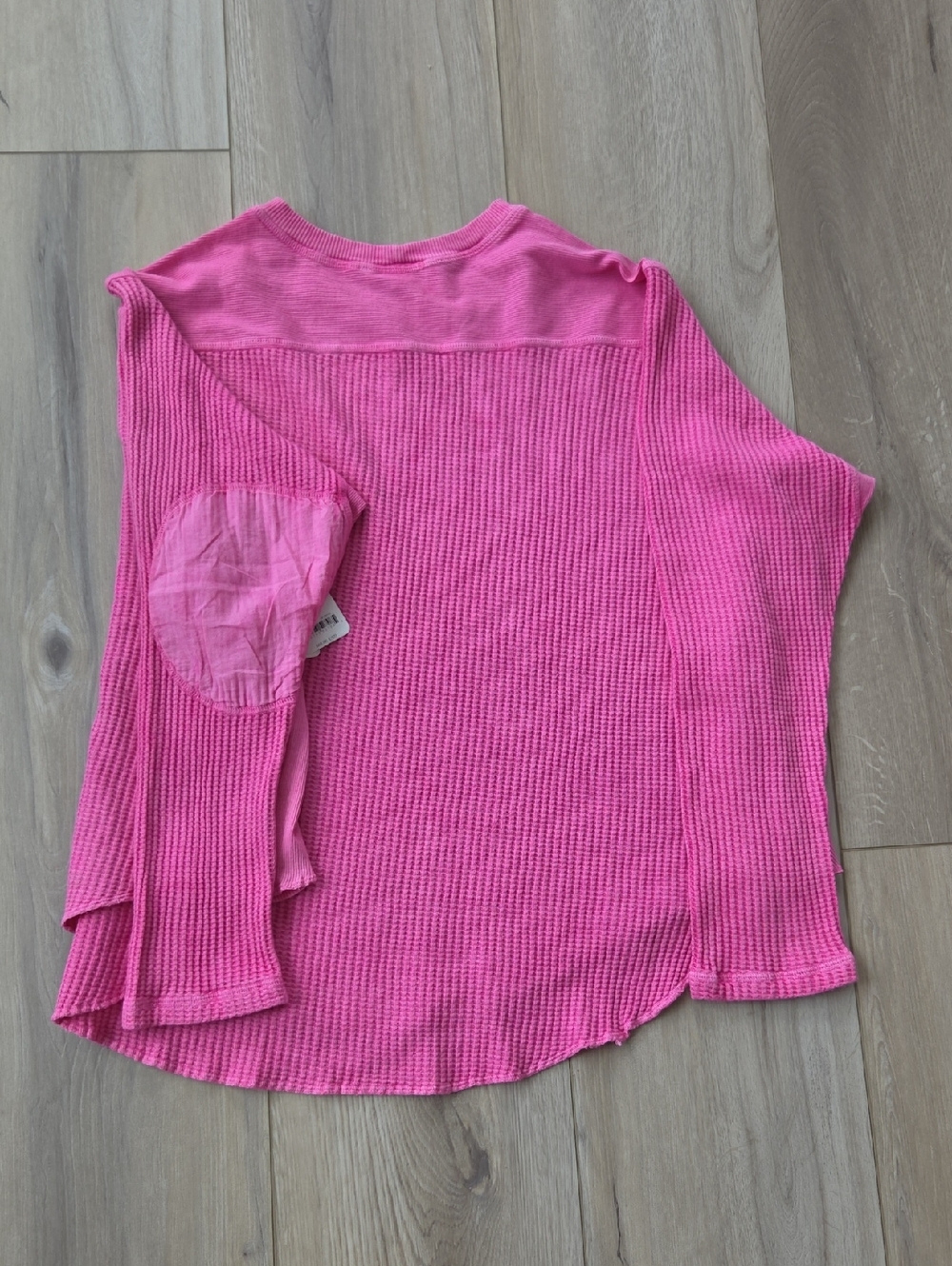 Free People One Blake Thermal Top Pink Phenom XS New - Picture 6 of 7